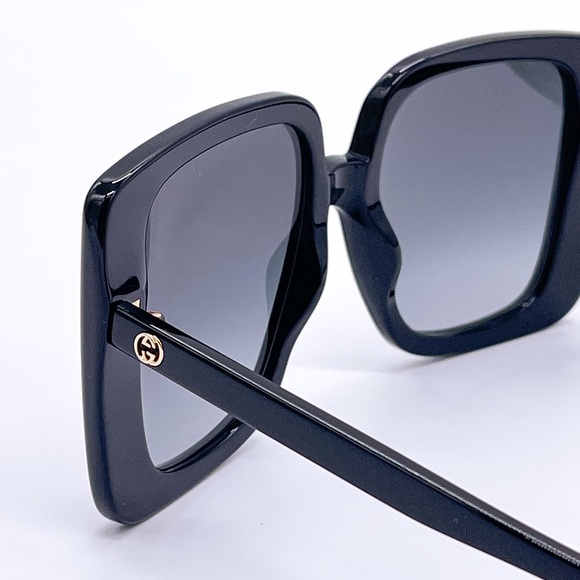 NEW GUCCI GG1314S 001 WOMEN’S BLACK SQUARE FRAME SUNGLASSES GUCCI - Picture 8 of 14